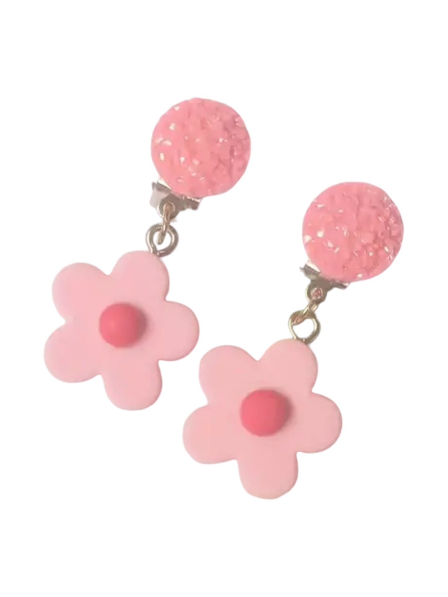 GROOVY FLOWERS CLIP ON EARRINGS