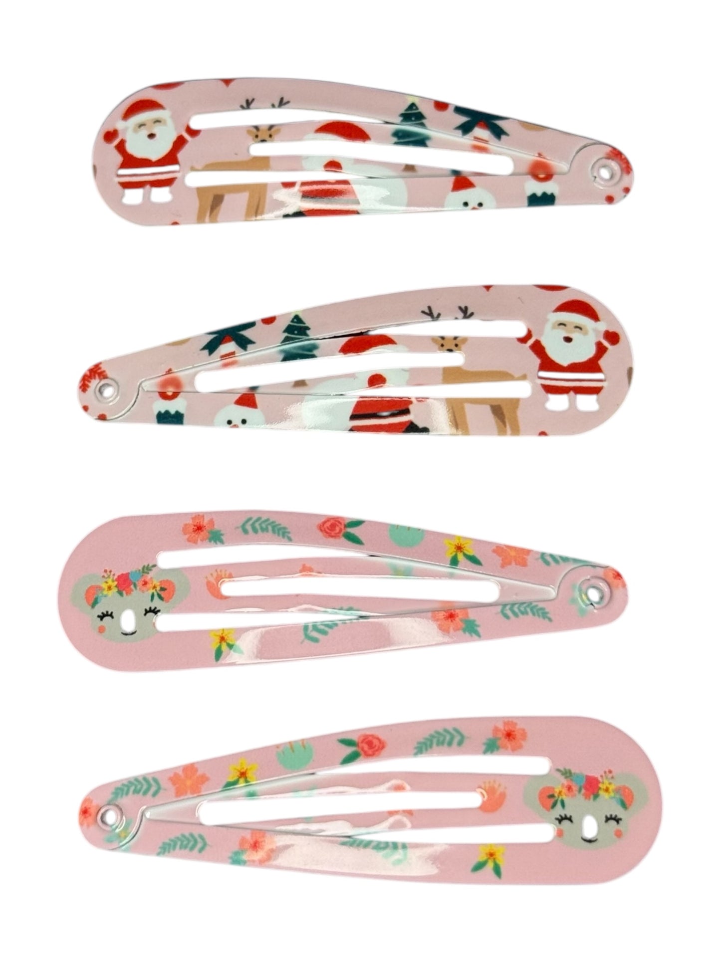 CHRISTMAS HAIR BARRETTES 4-PACK
