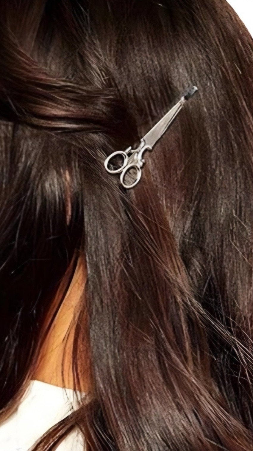 METAL SCISSOR HAIR BARRETTE