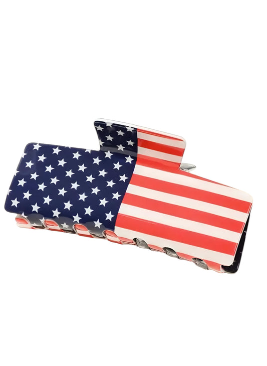 LARGE AMERICAN FLAG CLAW CLIP