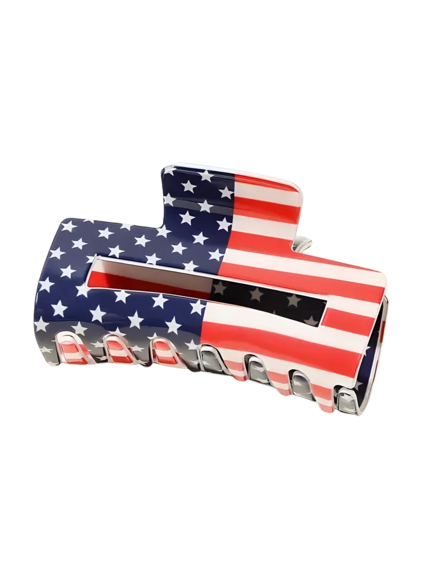 MEDIUM AMERICAN FLAG CLAW CLIP