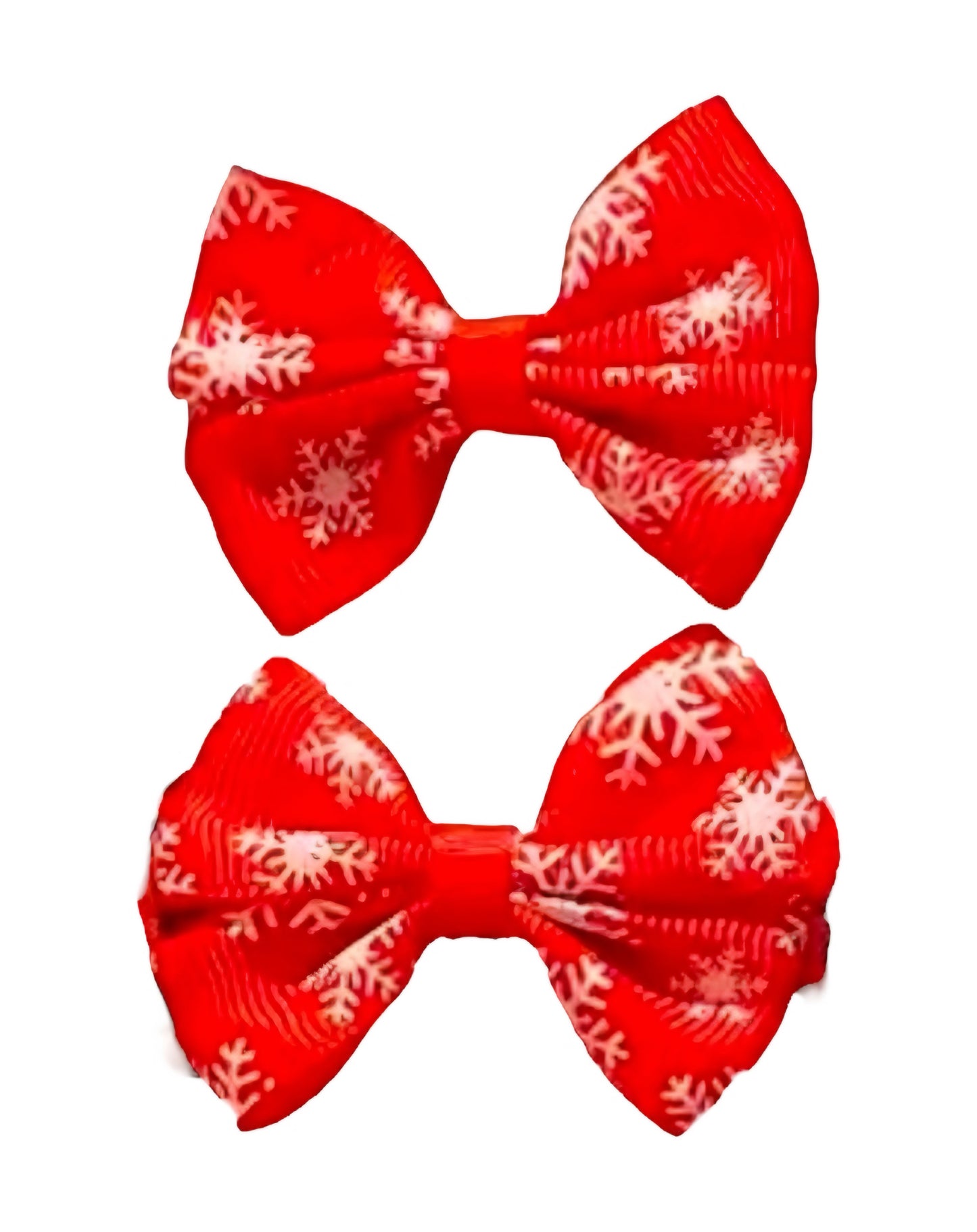 CHRISTMAS HAIR BOW BARRETTES 2-PACK