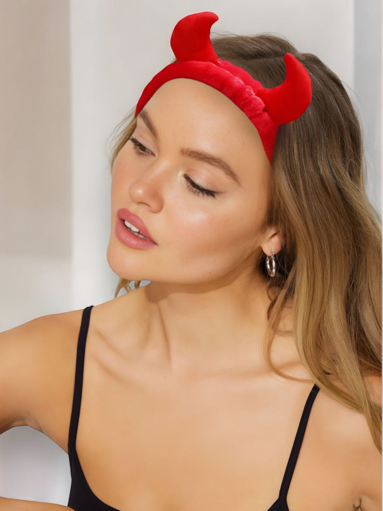 HALLOWEEN DEVIL MAKEUP SPA HEADBAND