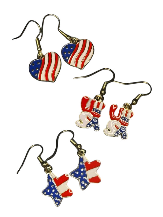 4TH OF JULY DANGLE EARRINGS