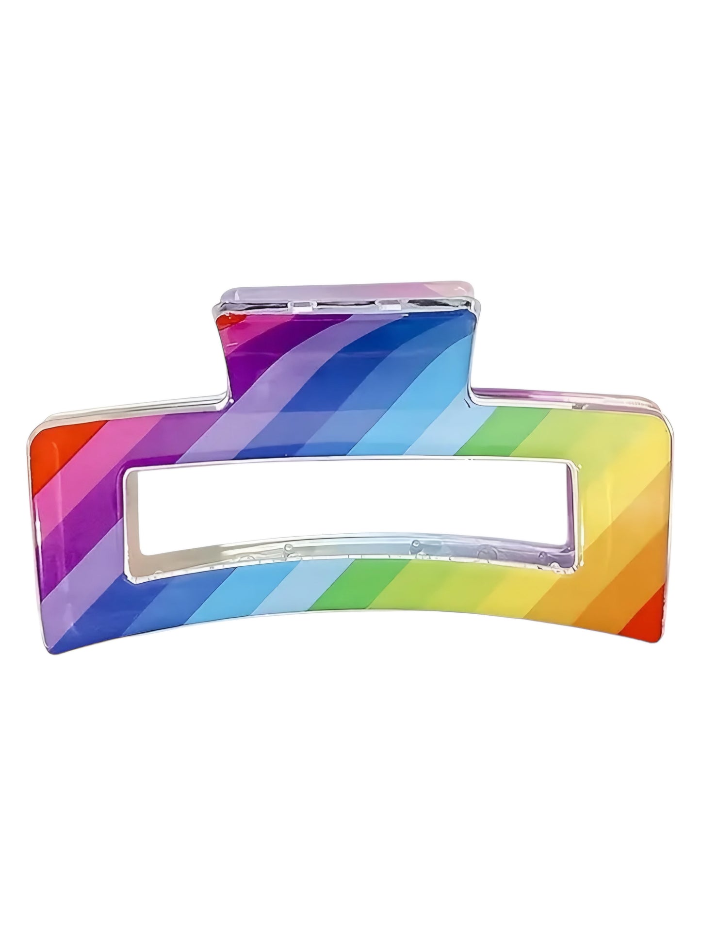 PRIDE MONTH RAINBOW SQUARE HAIR CLAW