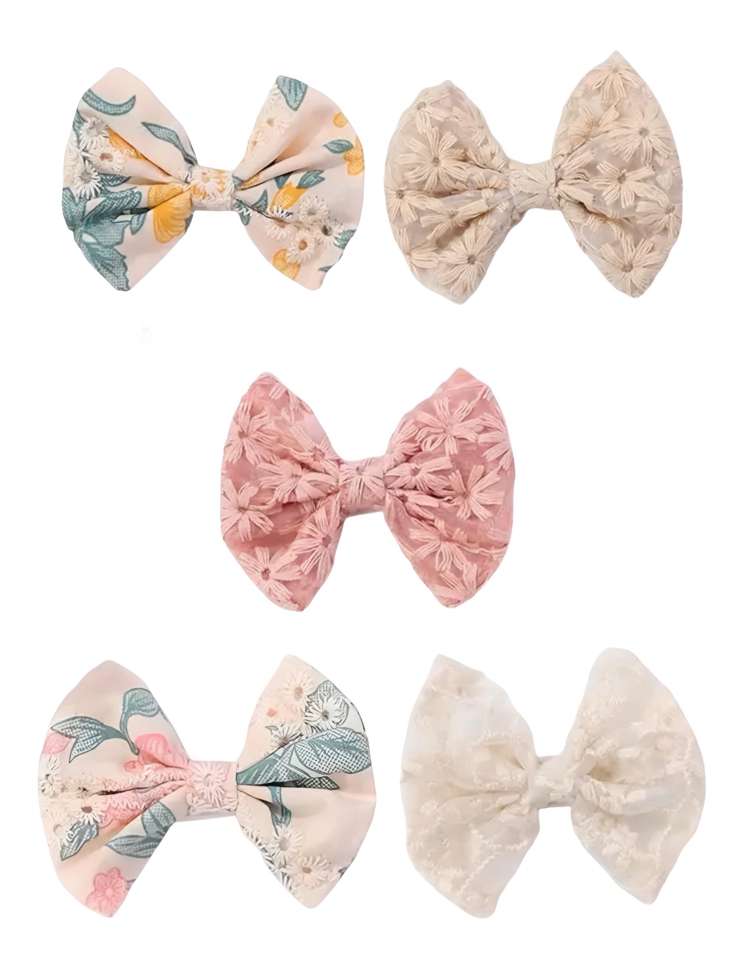 SPRING FABRIC HAIR BOWS