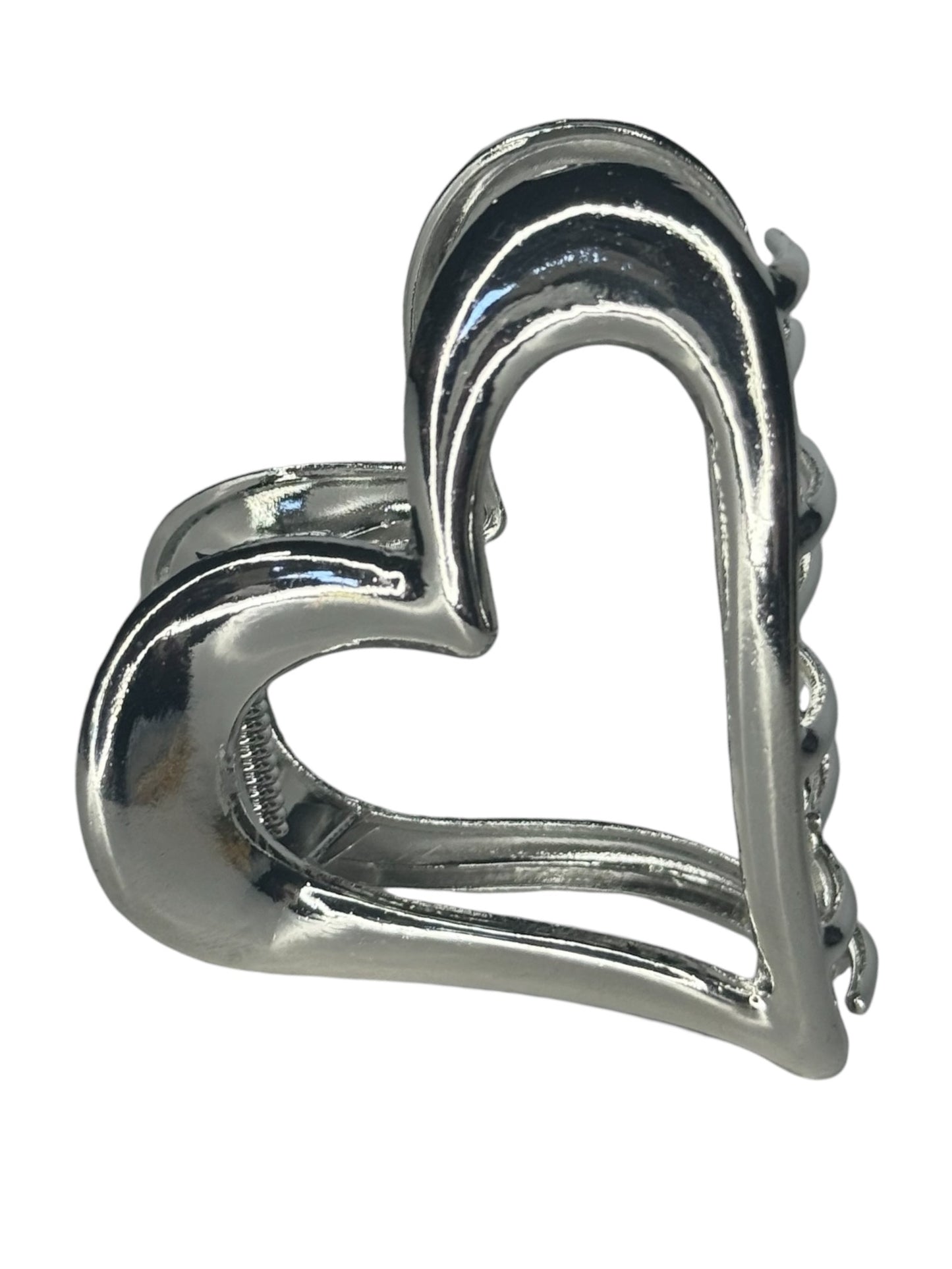 SINGLE METAL HEART CLAW CLIP