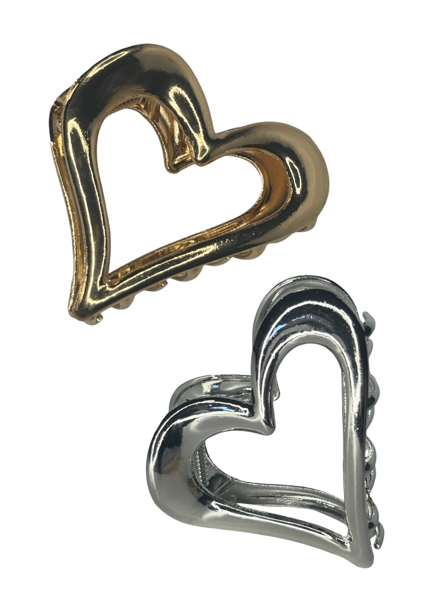 SINGLE METAL HEART CLAW CLIP