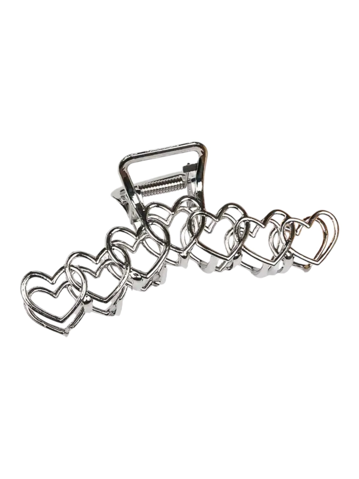 METAL HEARTS CLAW CLIP