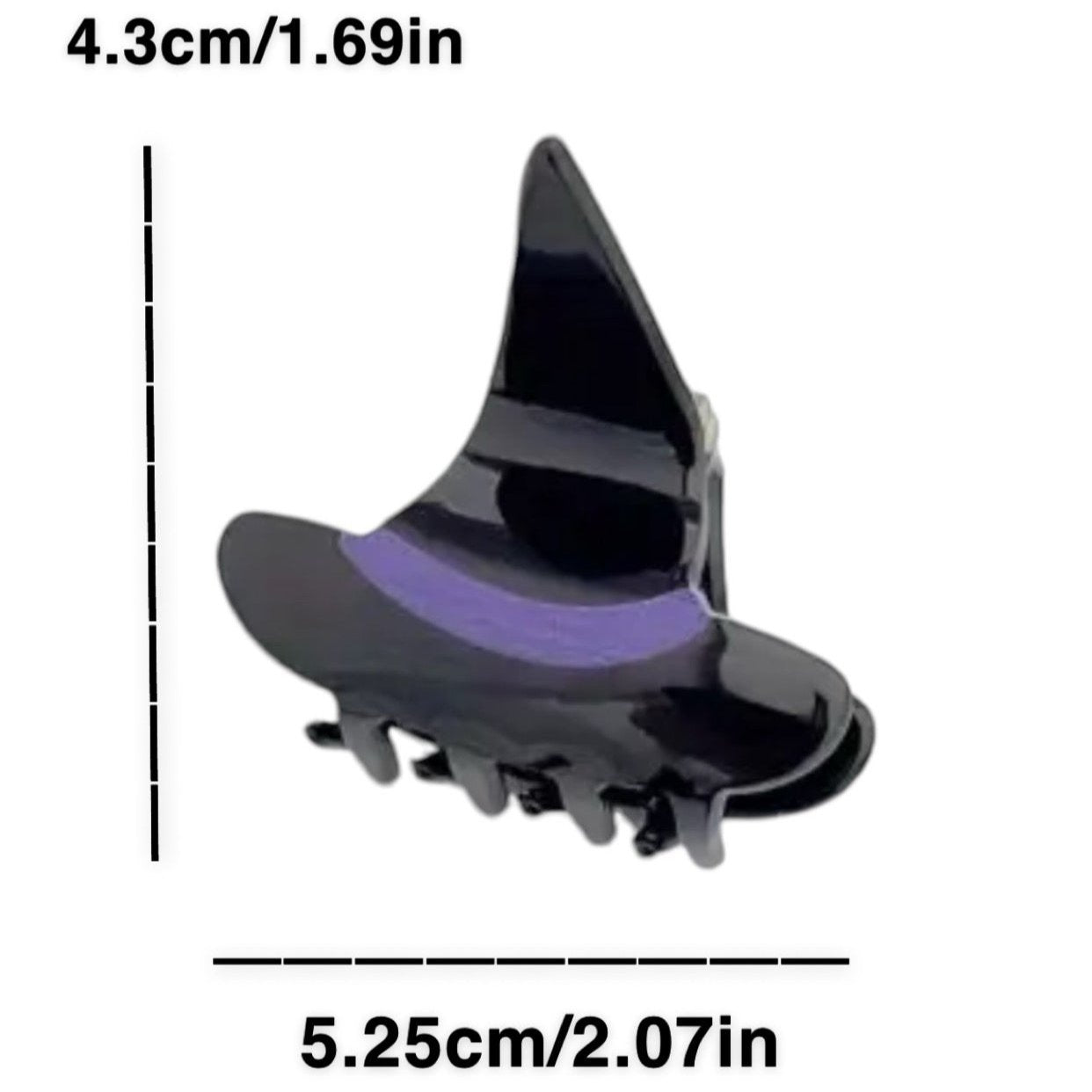 WITCHES HAT ACETATE CLAW CLIP