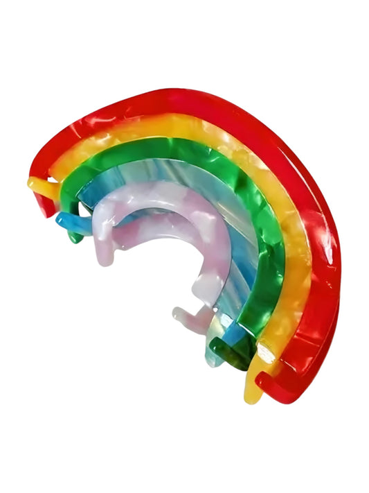 PRIDE RAINBOW ACETATE CLAW CLIP