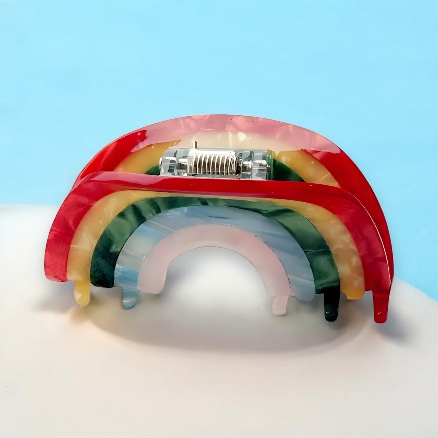 PRIDE RAINBOW ACETATE CLAW CLIP