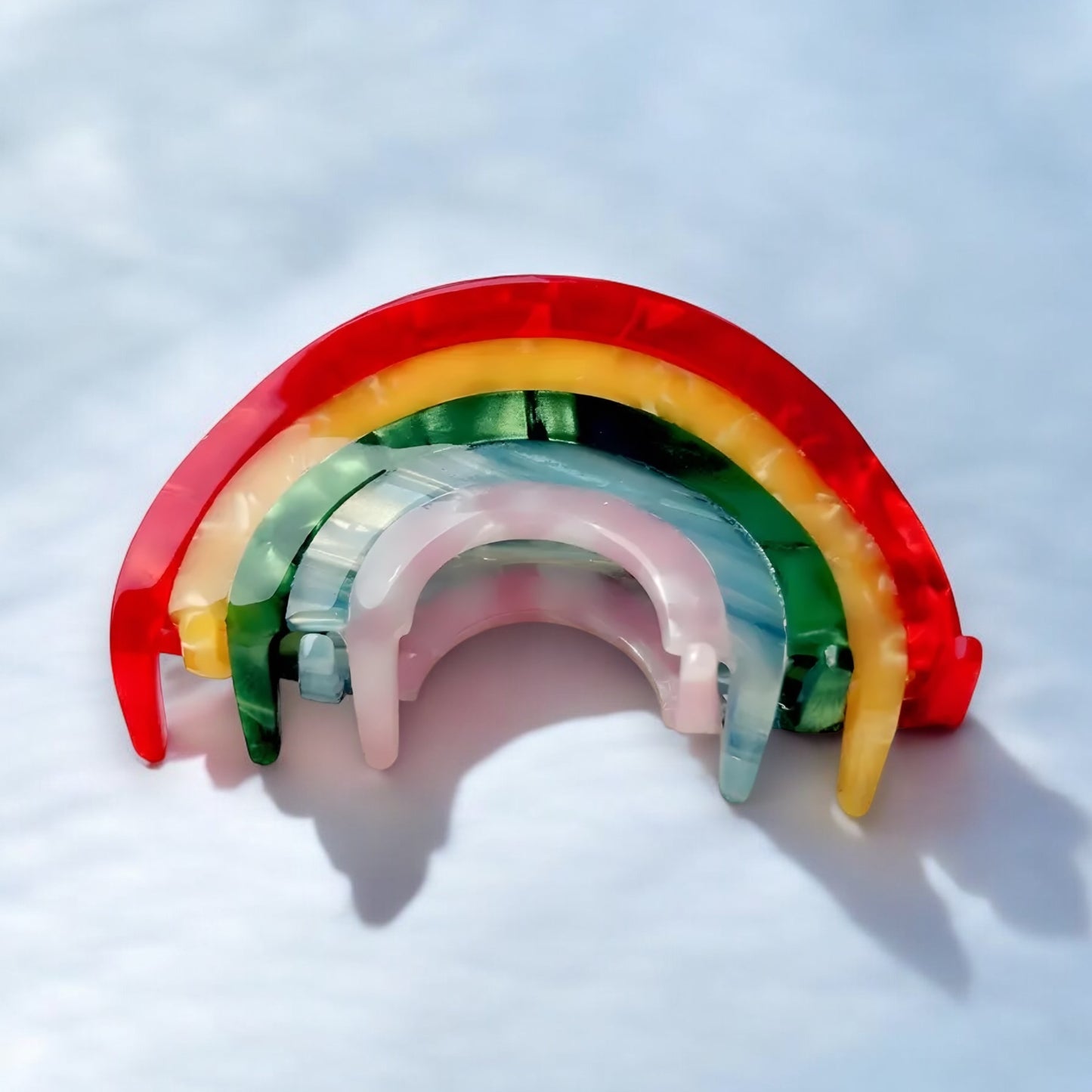 PRIDE RAINBOW ACETATE CLAW CLIP