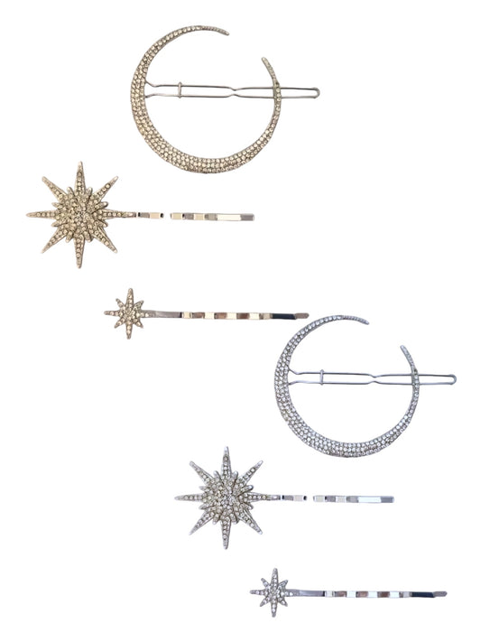 CELESTIAL HAIR BARRETTE TRIOS