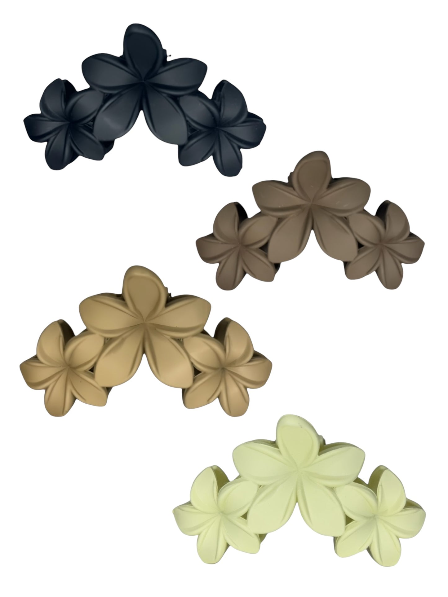 NEUTRAL FLOWER CLAW CLIPS