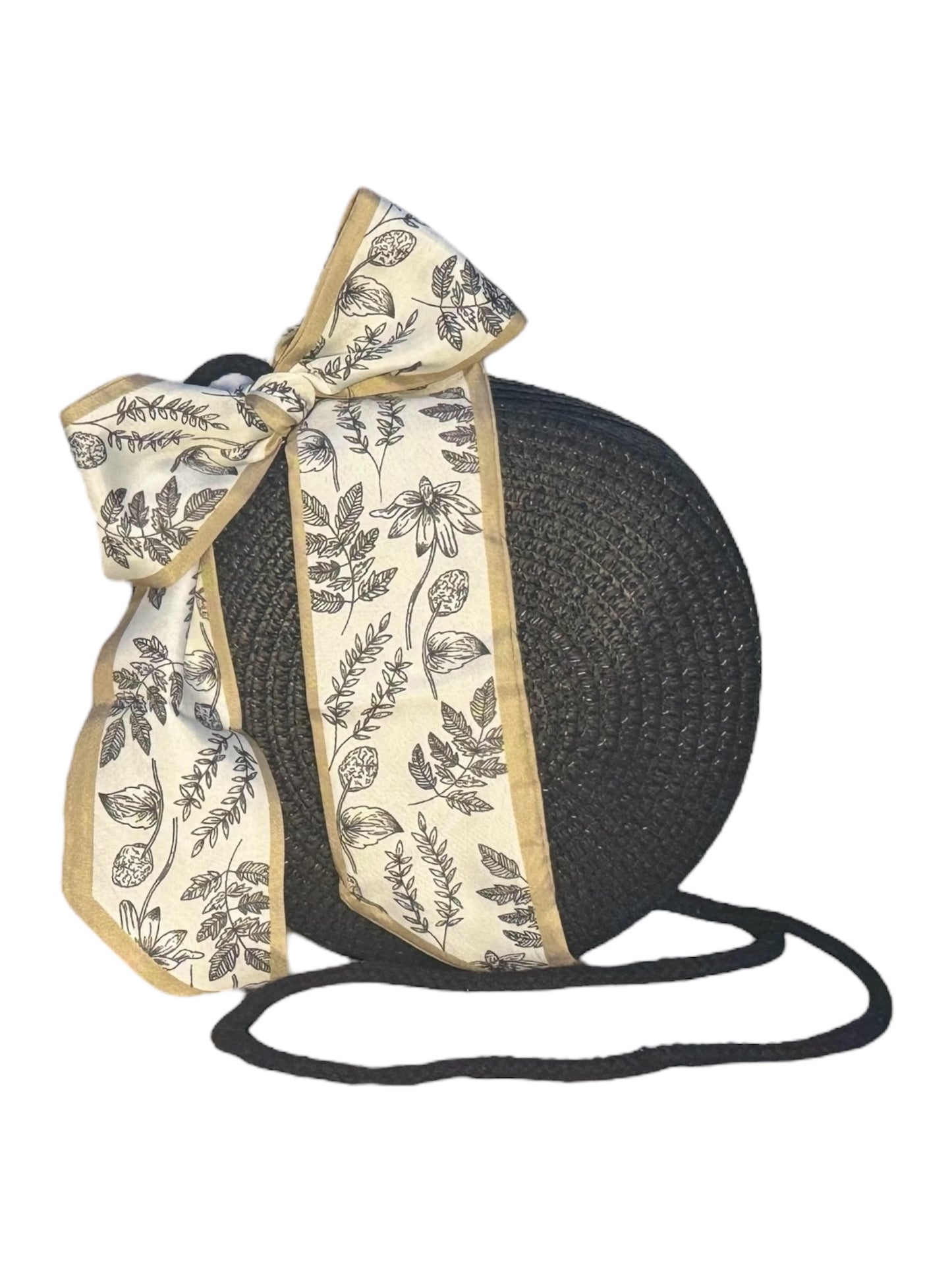 SMALL STRAW CROSSBODY BAG WITH REMOVEABLE BOW