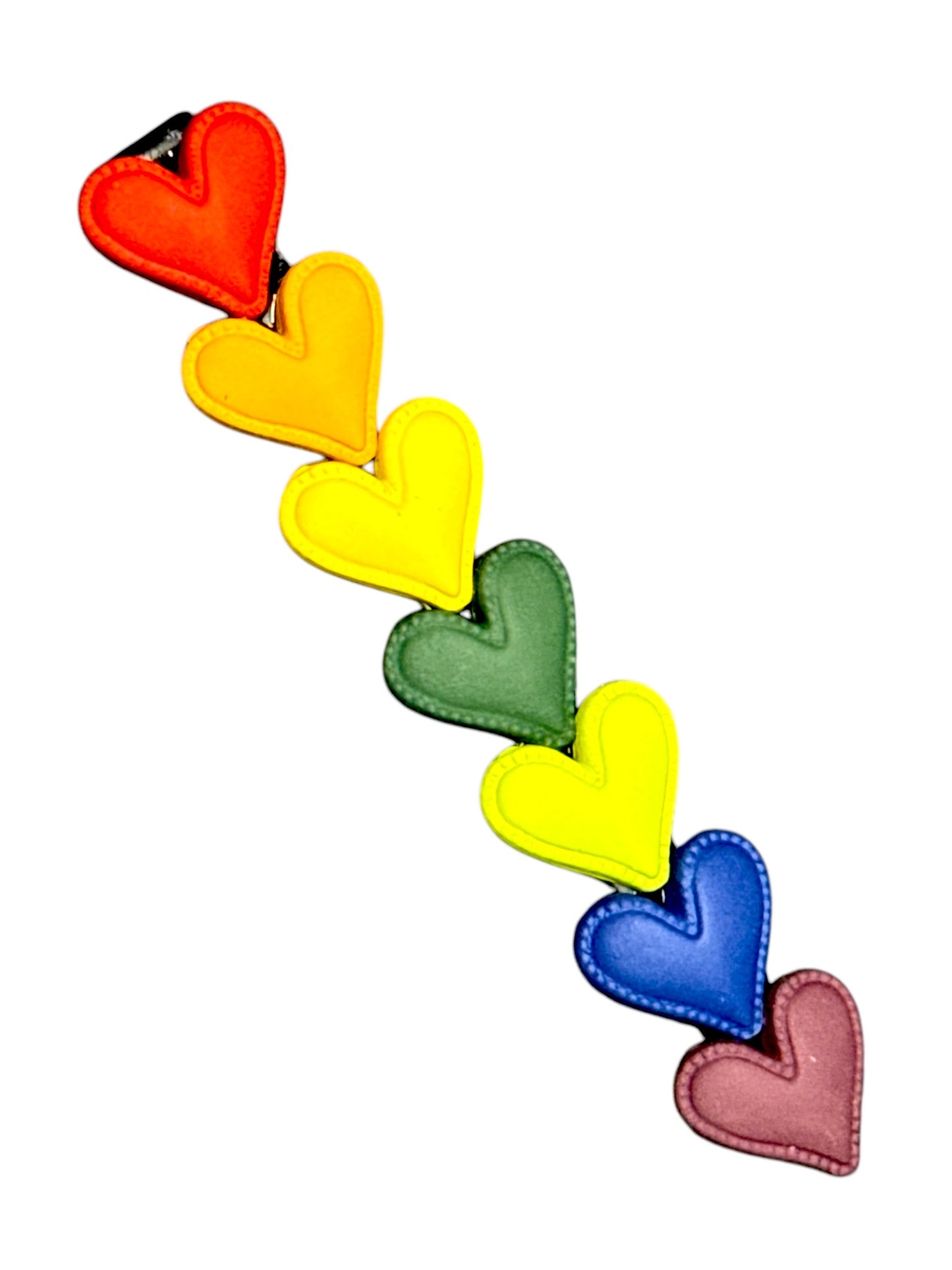 PRIDE HEARTS RAINBOW HAIR BARRETTE