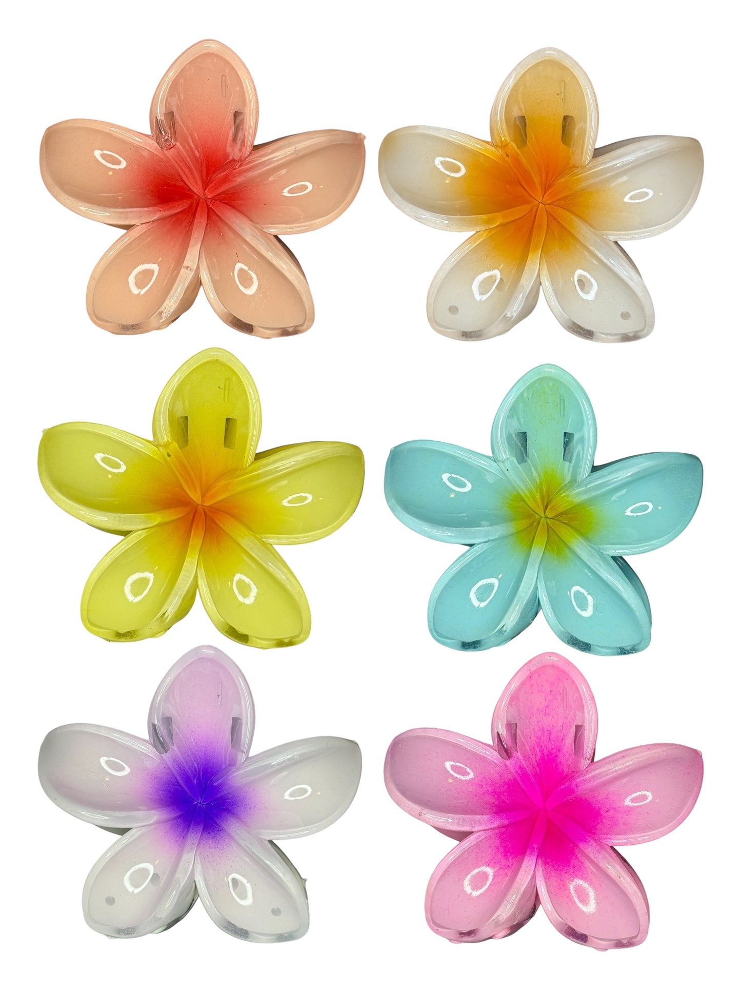 LARGE SINGLE SUMMER FLOWER CLAW CLIPS