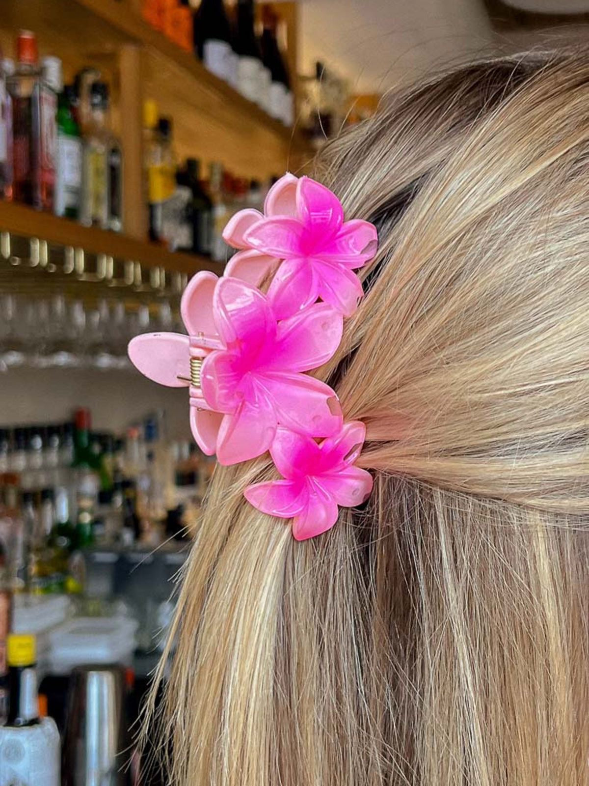 LONG SUMMER FLOWER CLAW CLIPS