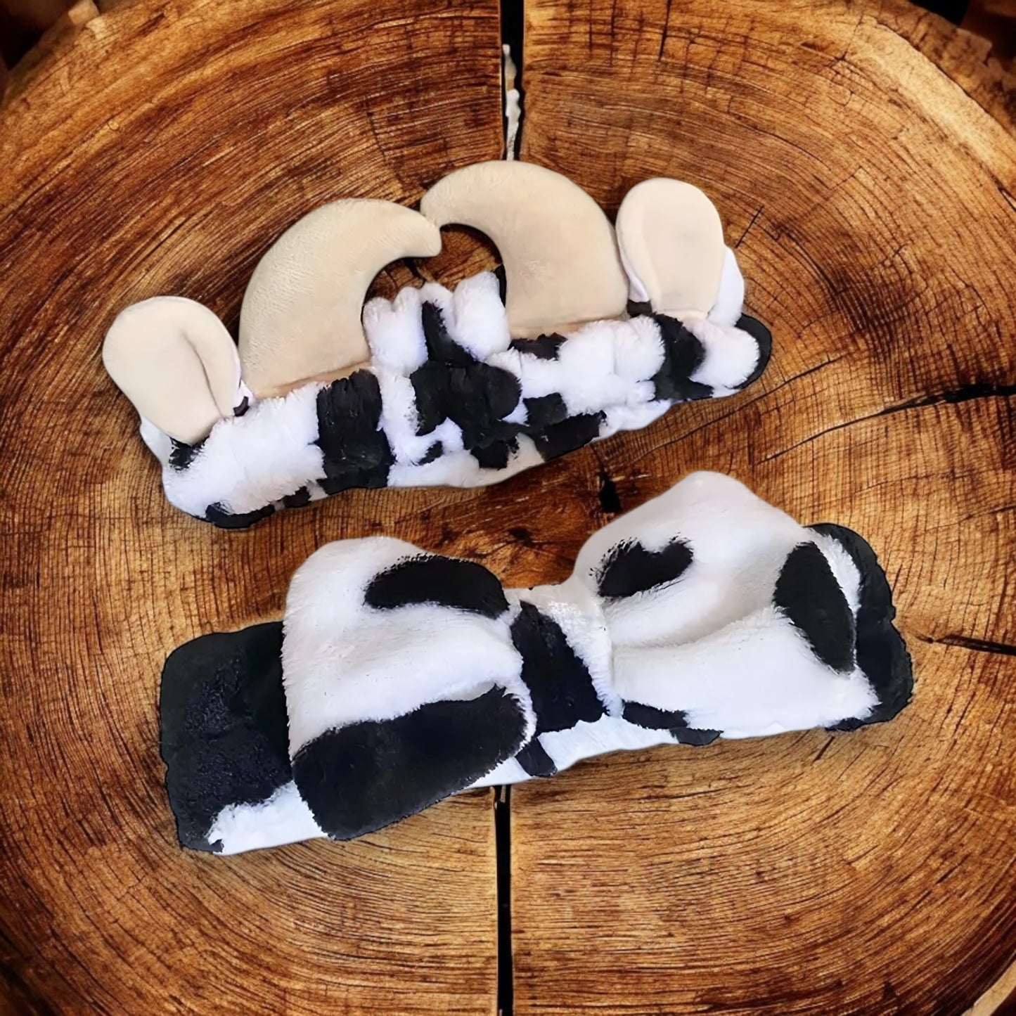 COW PRINT MAKEUP SPA HEADBANDS