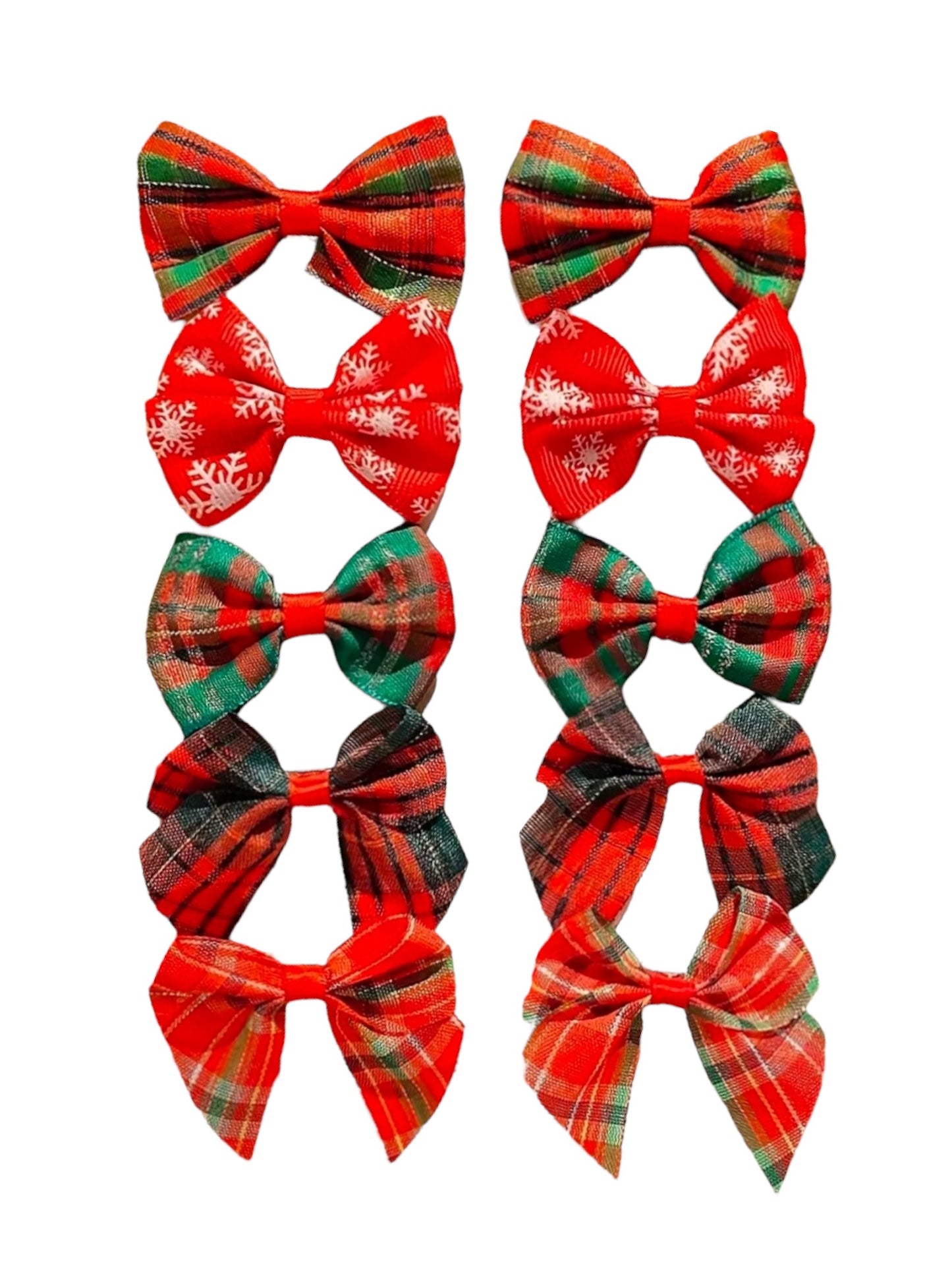 CHRISTMAS HAIR BOW BARRETTES 2-PACK