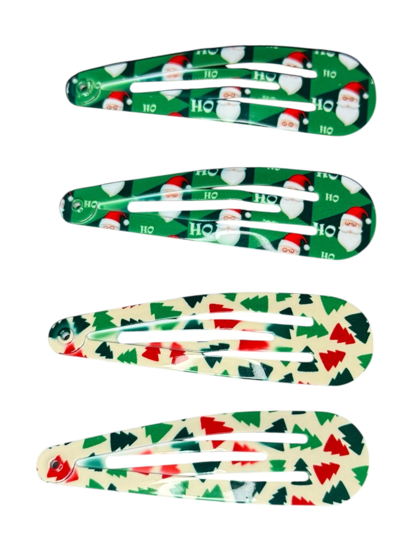 CHRISTMAS HAIR BARRETTES 4-PACK