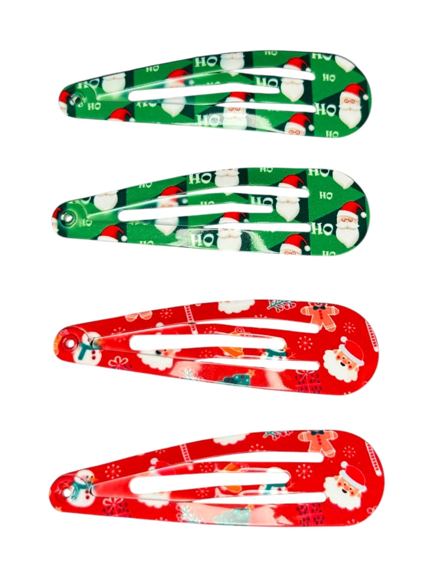 CHRISTMAS HAIR BARRETTES 4-PACK