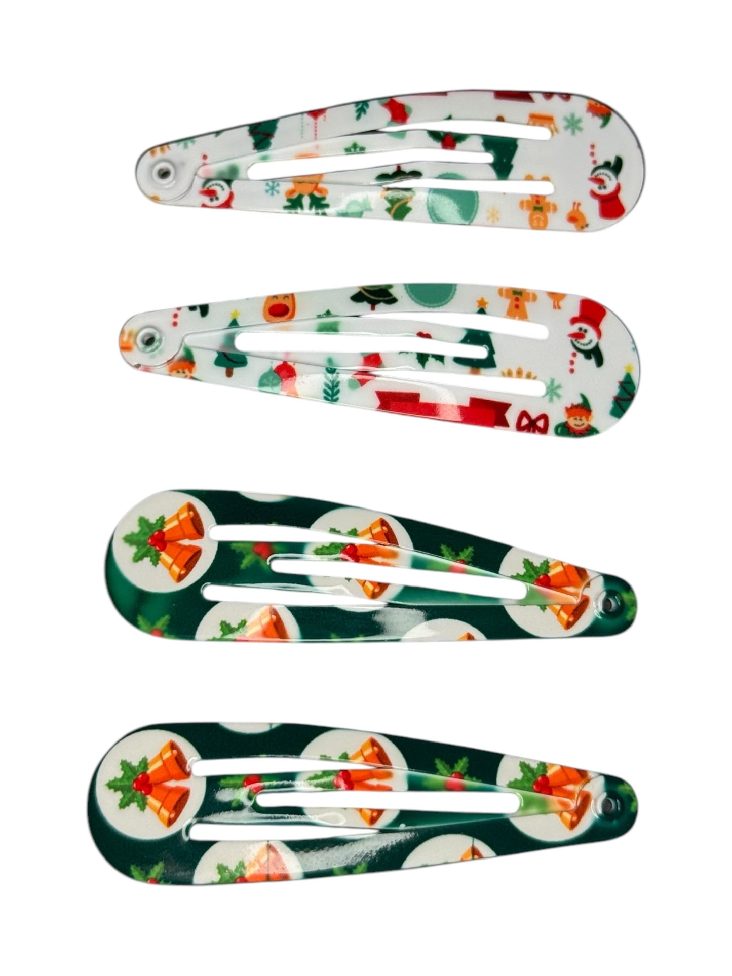 CHRISTMAS HAIR BARRETTES 4-PACK