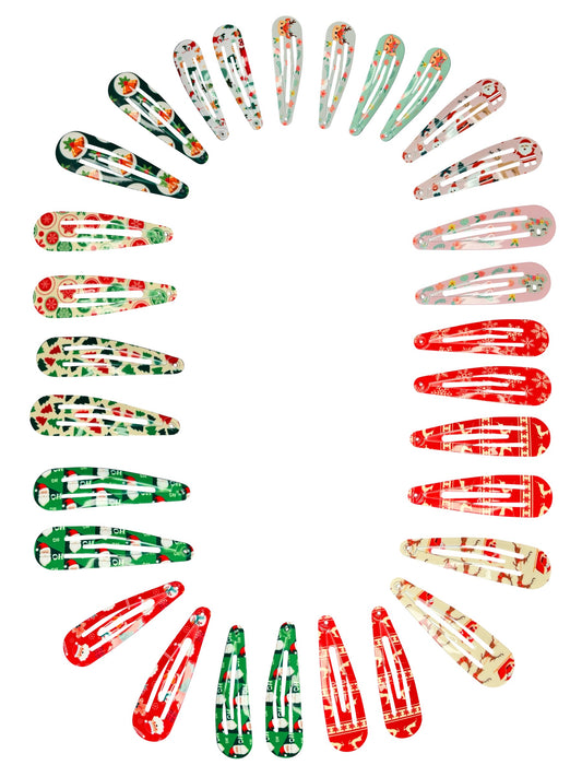 CHRISTMAS HAIR BARRETTES 4-PACK