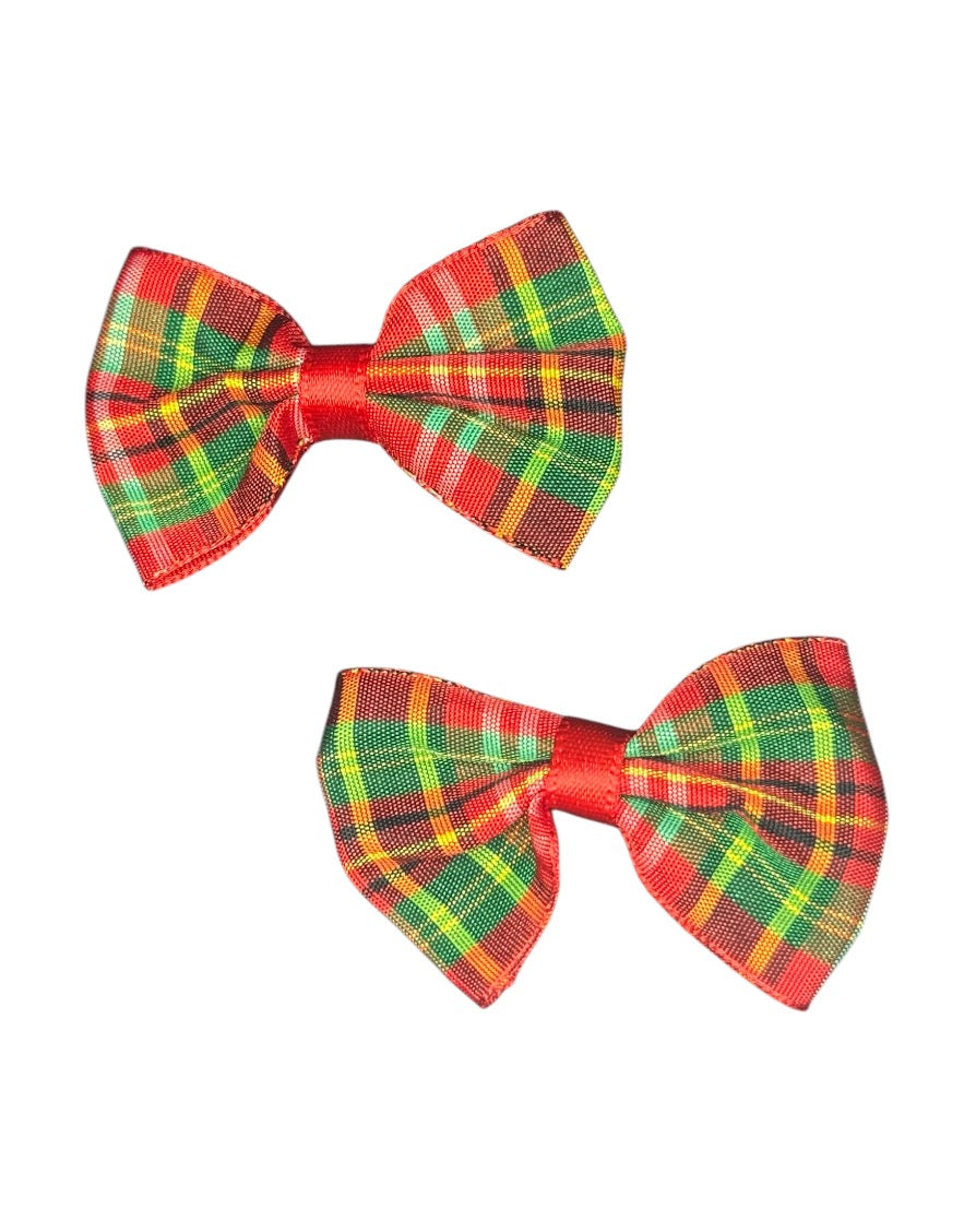 CHRISTMAS HAIR BOW BARRETTES 2-PACK