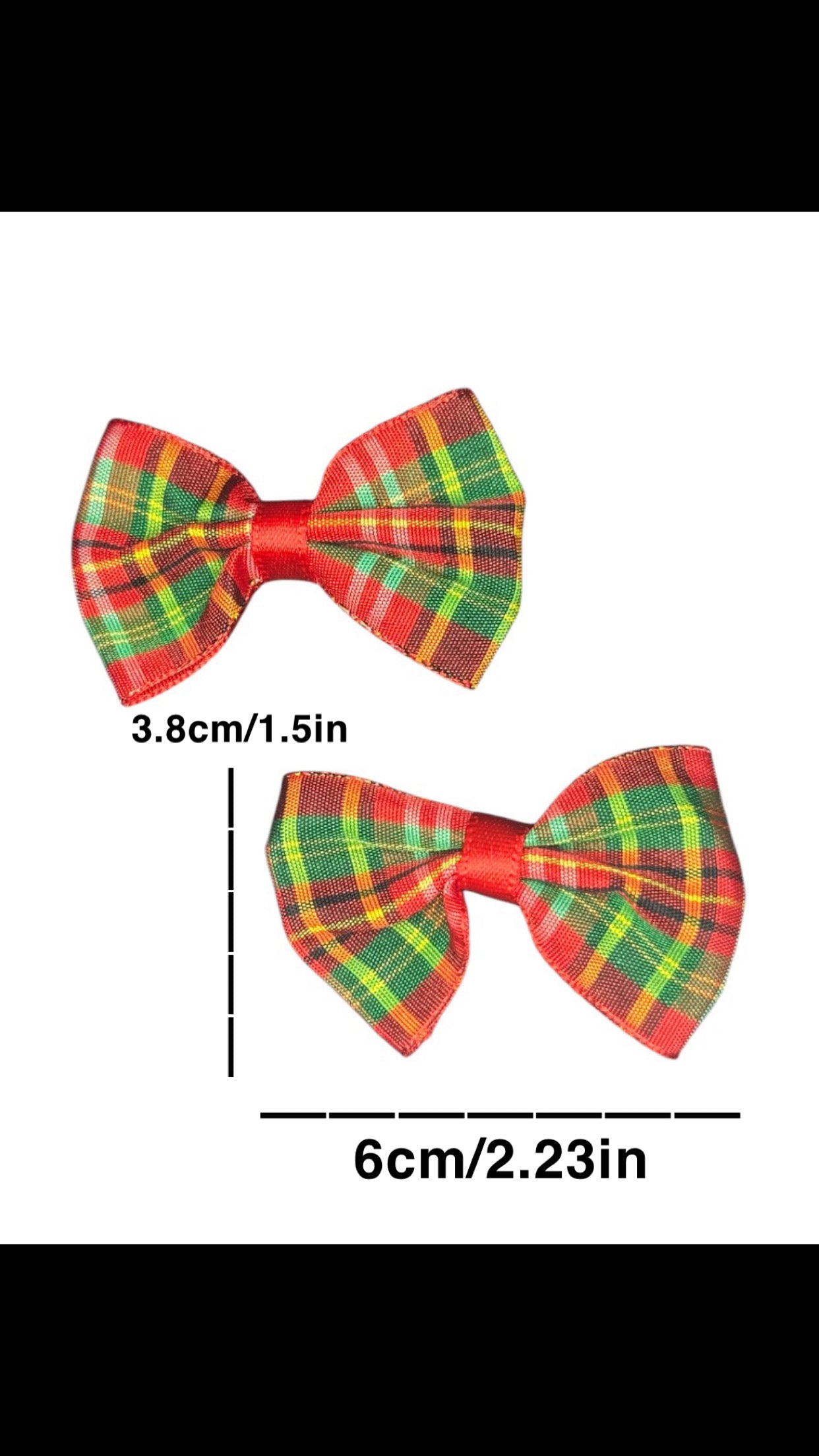 CHRISTMAS HAIR BOW BARRETTES 2-PACK