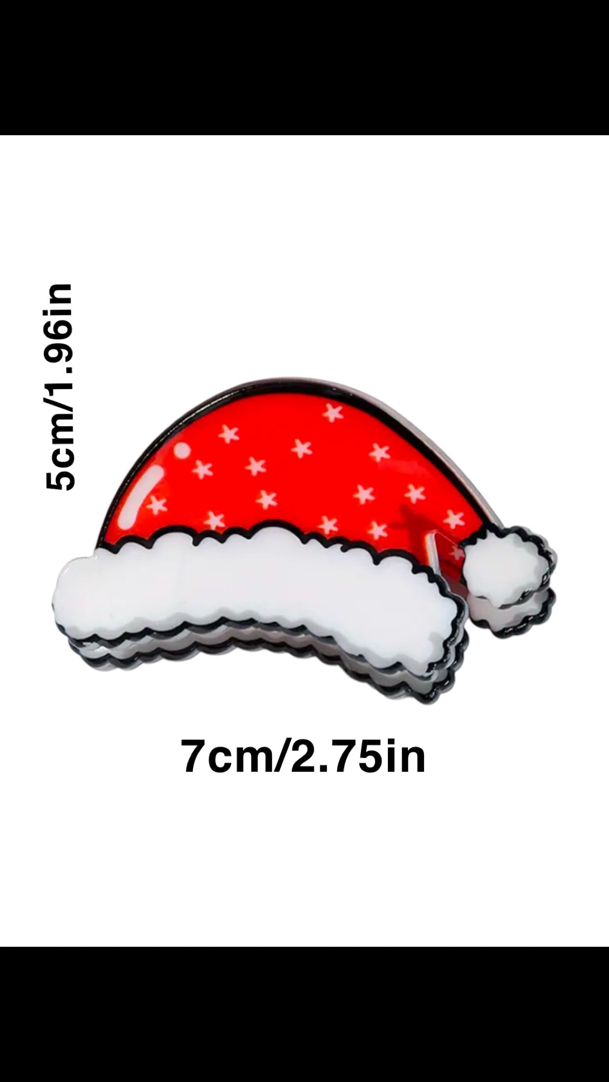 CARTOON SANTA HAT CLAW CLIP