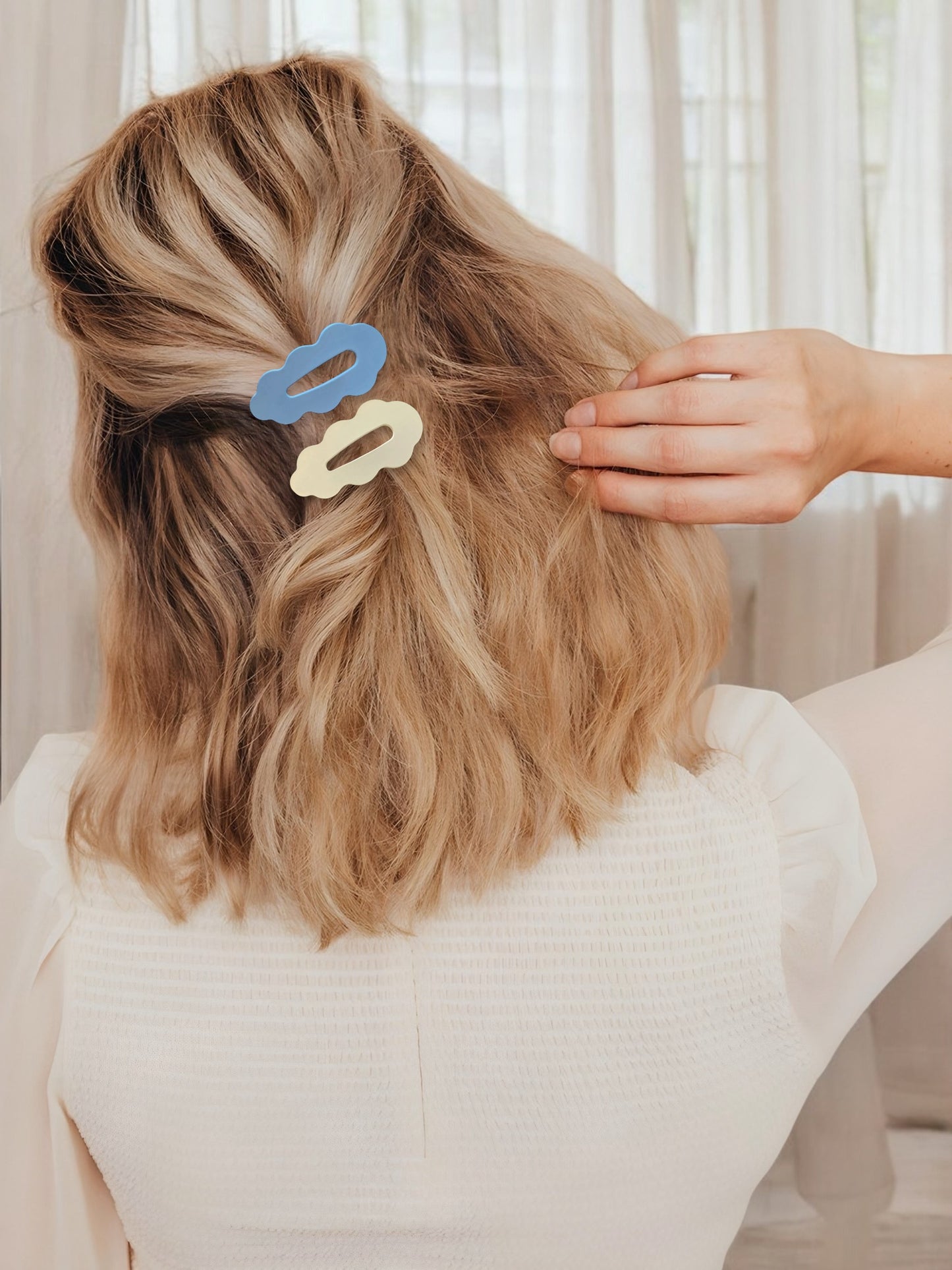 CLOUD SHAPED HAIR BARRETTES