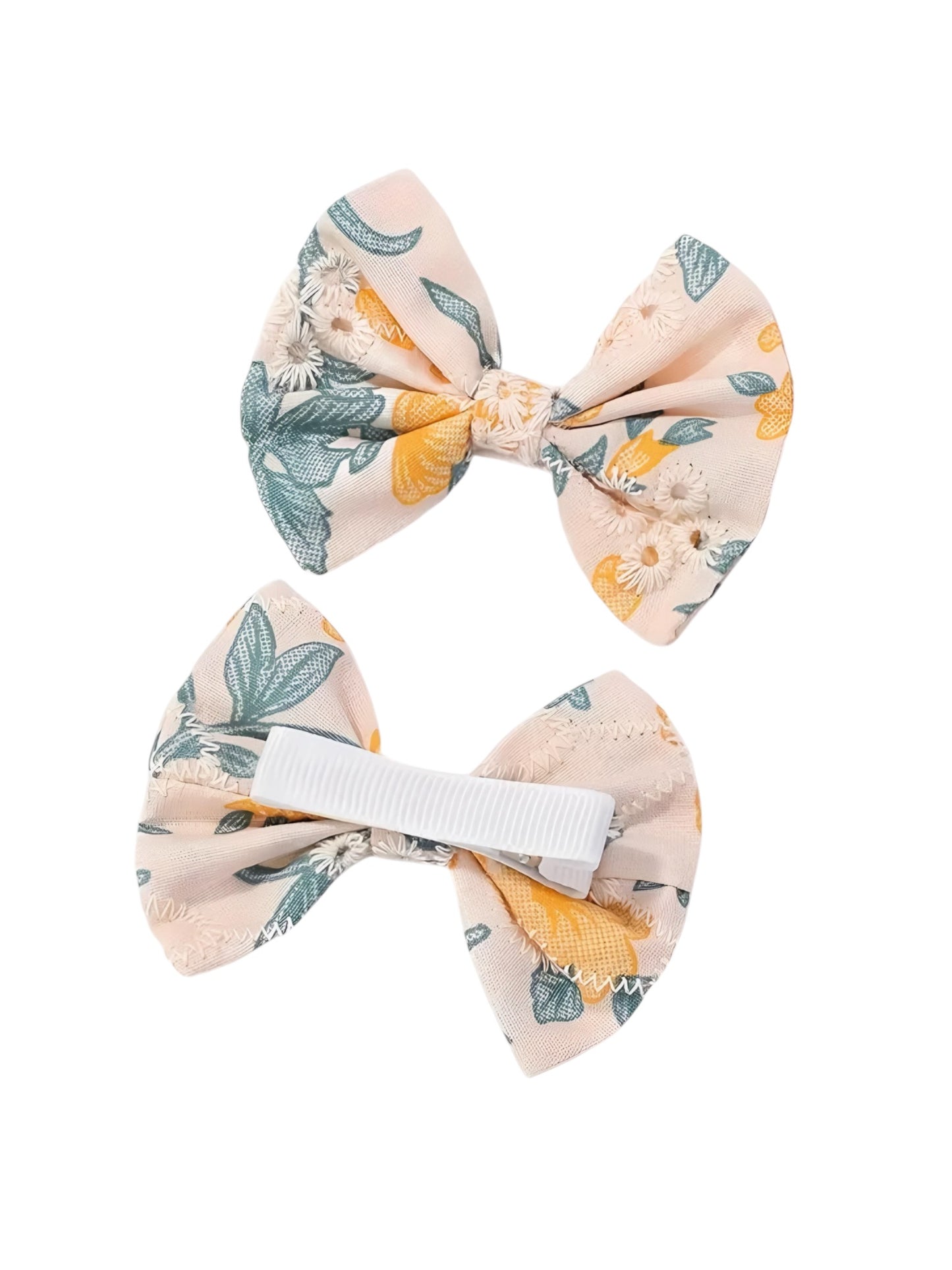 SPRING FABRIC HAIR BOWS