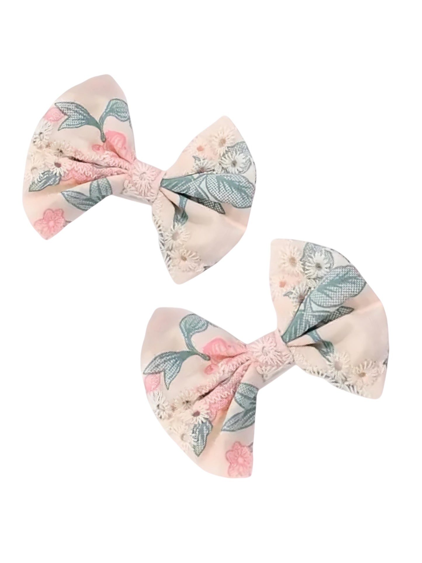 SPRING FABRIC HAIR BOWS