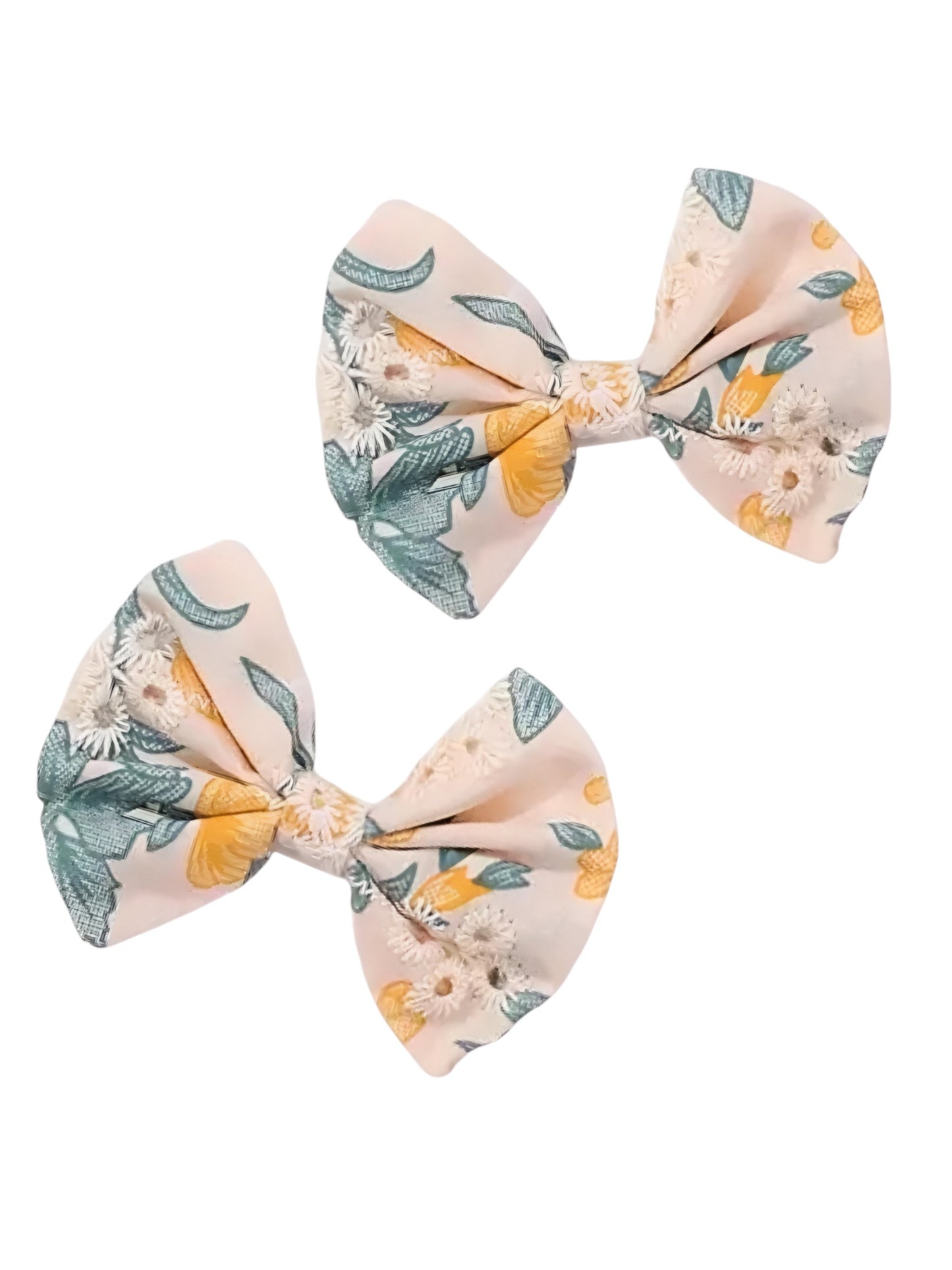 SPRING FABRIC HAIR BOWS