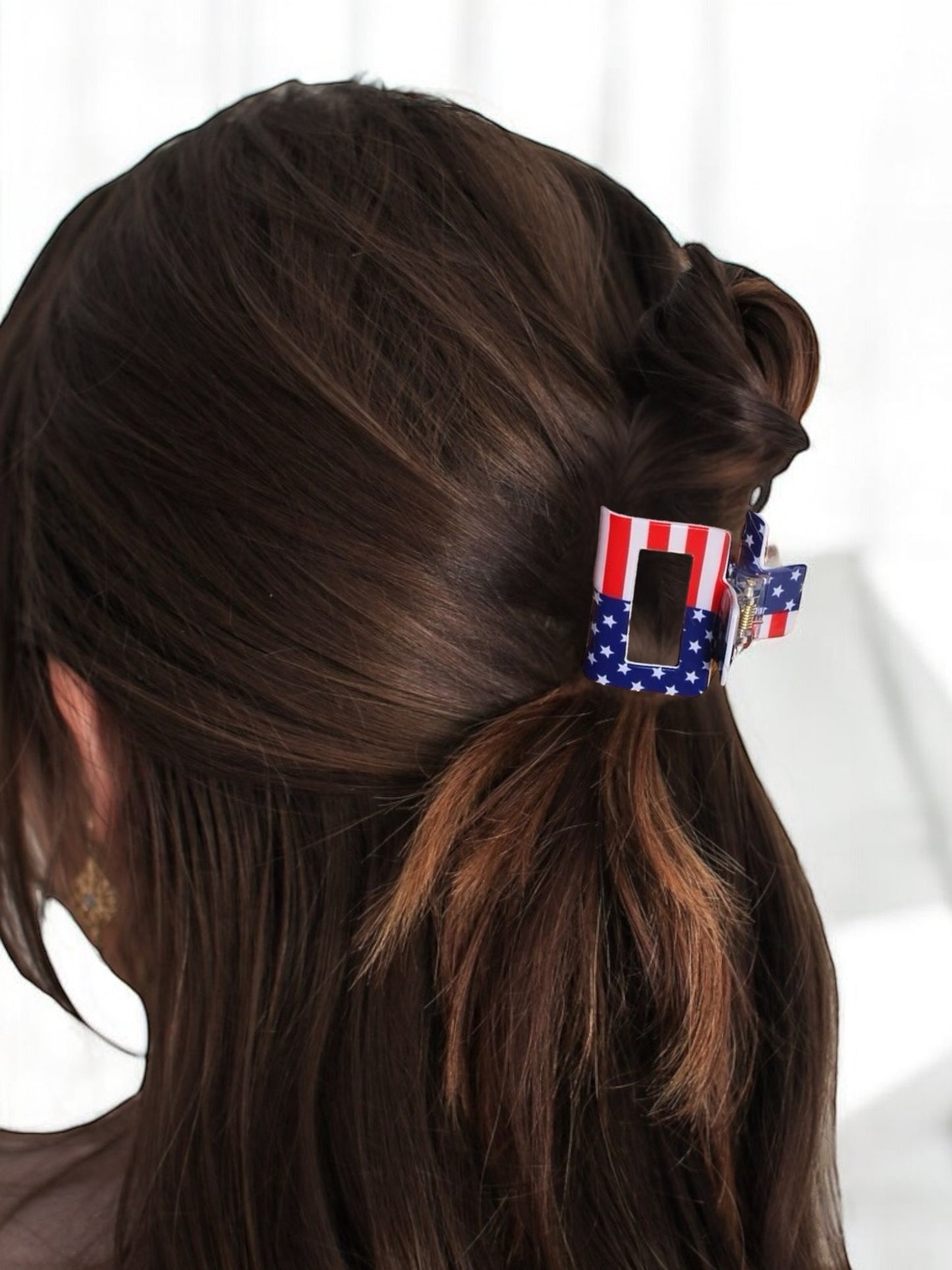 SMALL AMERICAN FLAG CLAW CLIPS