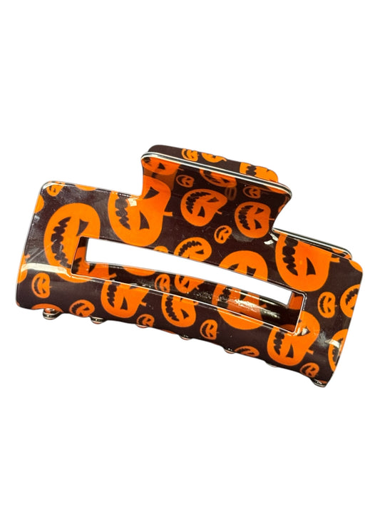 HALLOWEEN PUMPKIN PRINT CLAW CLIP