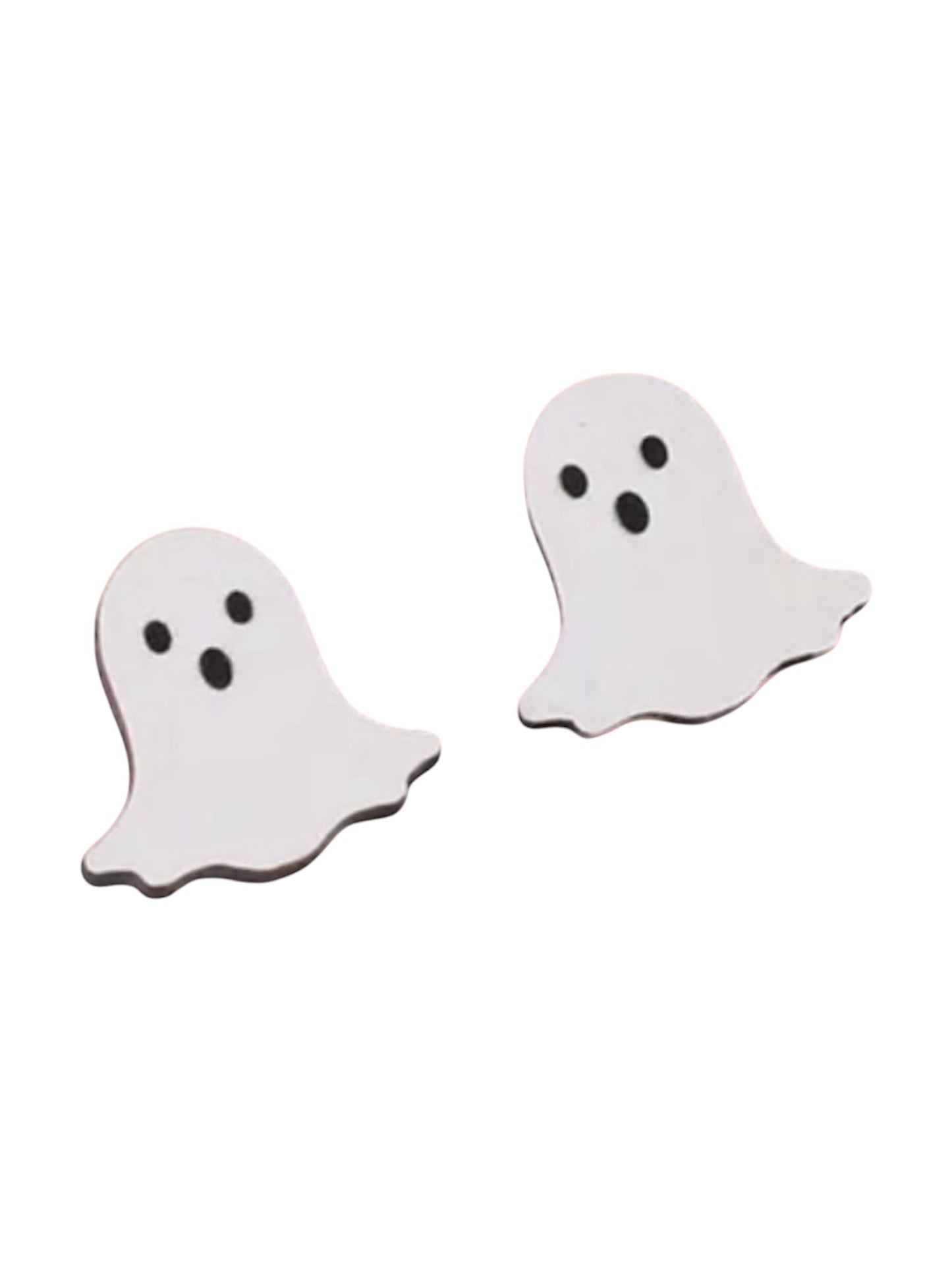 HALLOWEEN WOODEN SPOOKY STUD EARRINGS