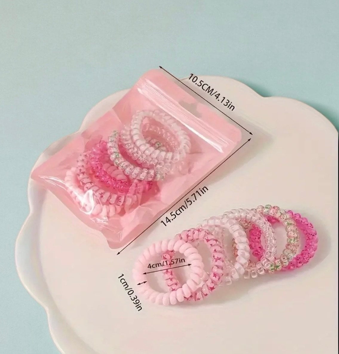 CANDY COLOR SPIRAL HAIR TIES