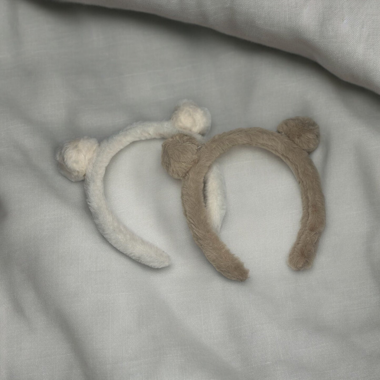 FUZZY TEDDY BEAR HEADBANDS