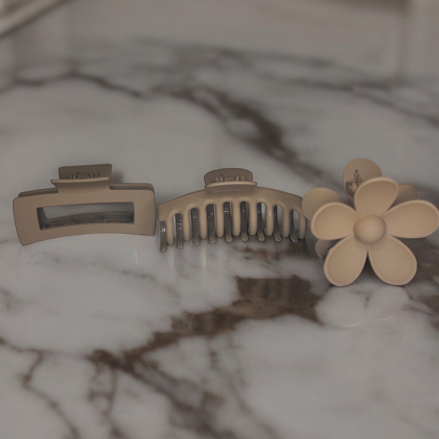 FLOWER CLAW CLIP TRIOS