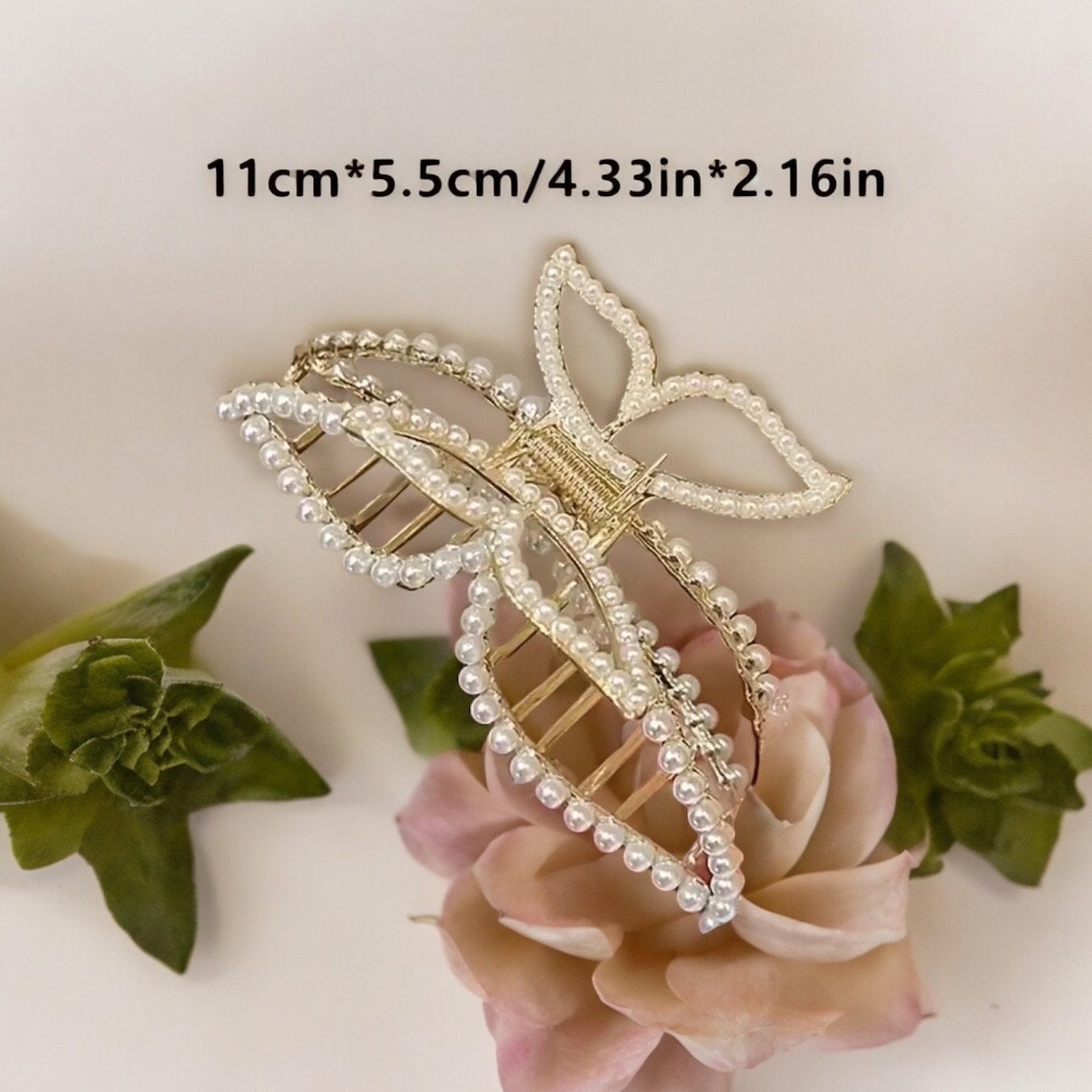 PEARL BUTTERFLY CLAW CLIPS