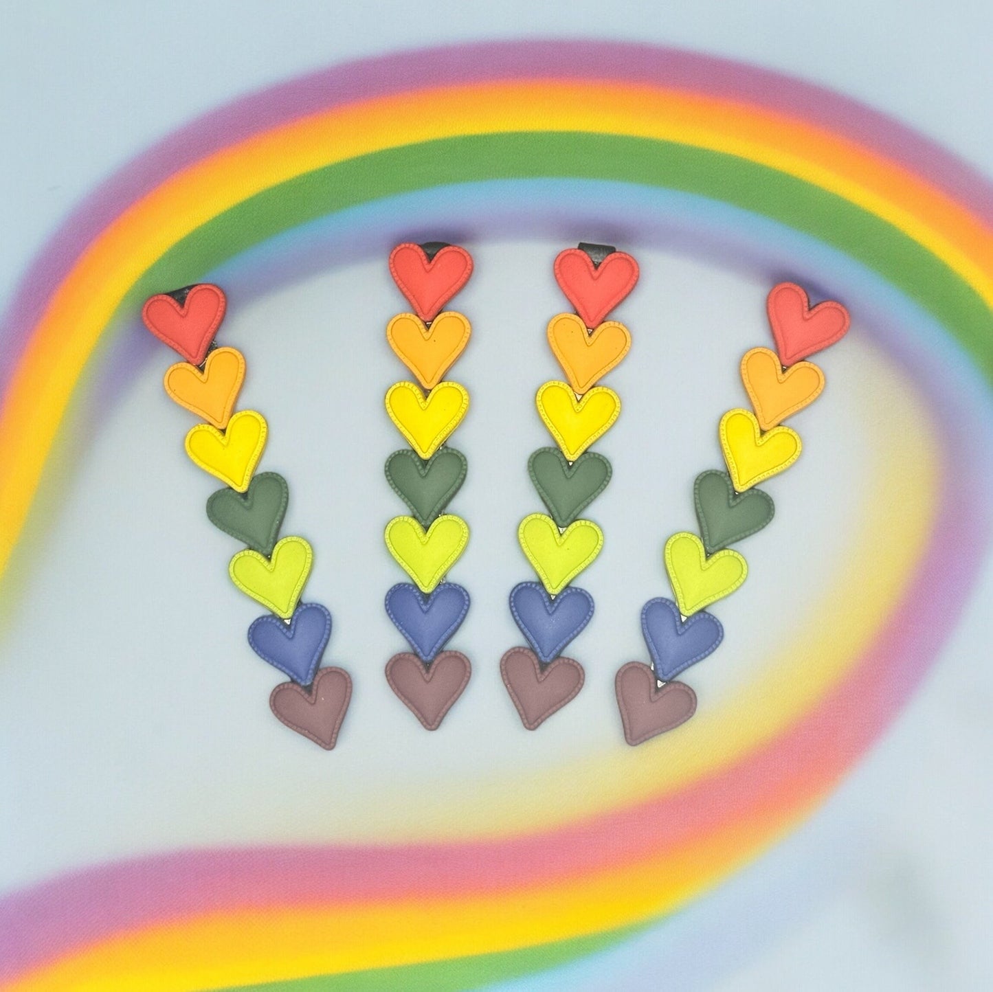 PRIDE HEARTS RAINBOW HAIR BARRETTE