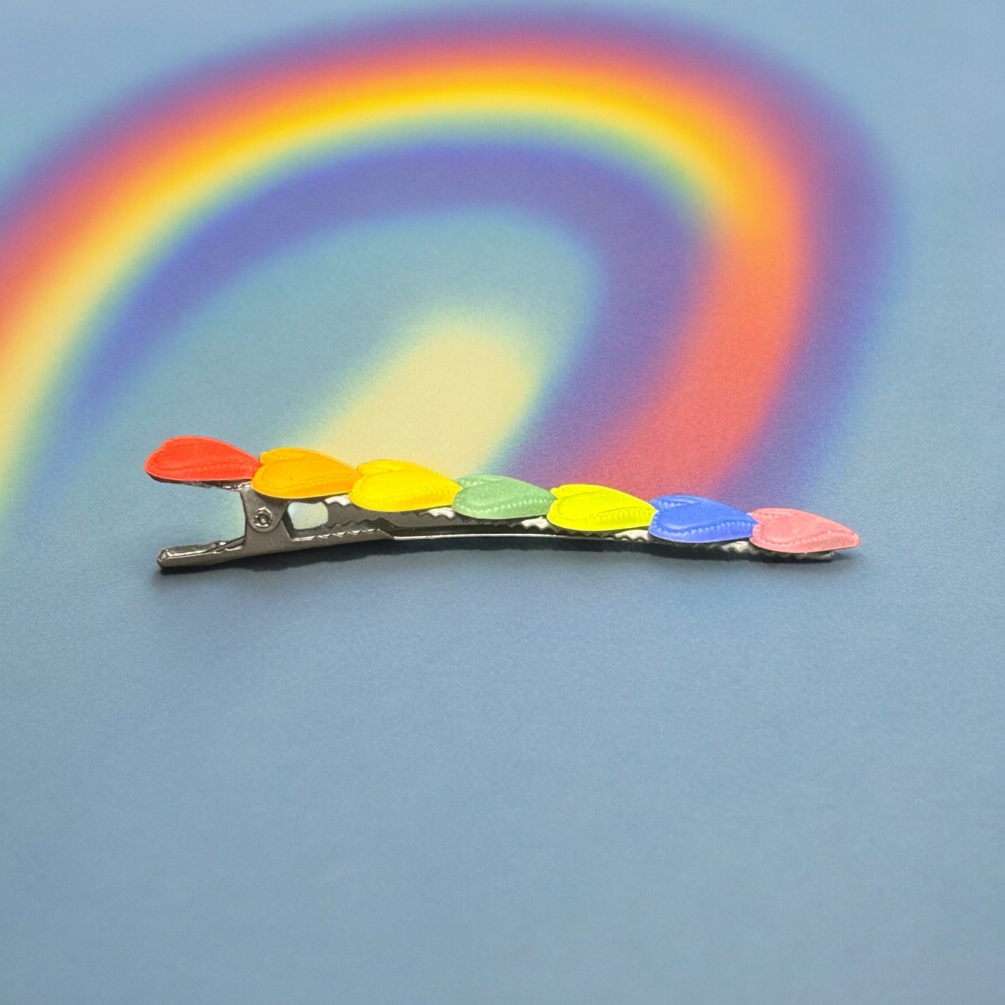 PRIDE HEARTS RAINBOW HAIR BARRETTE