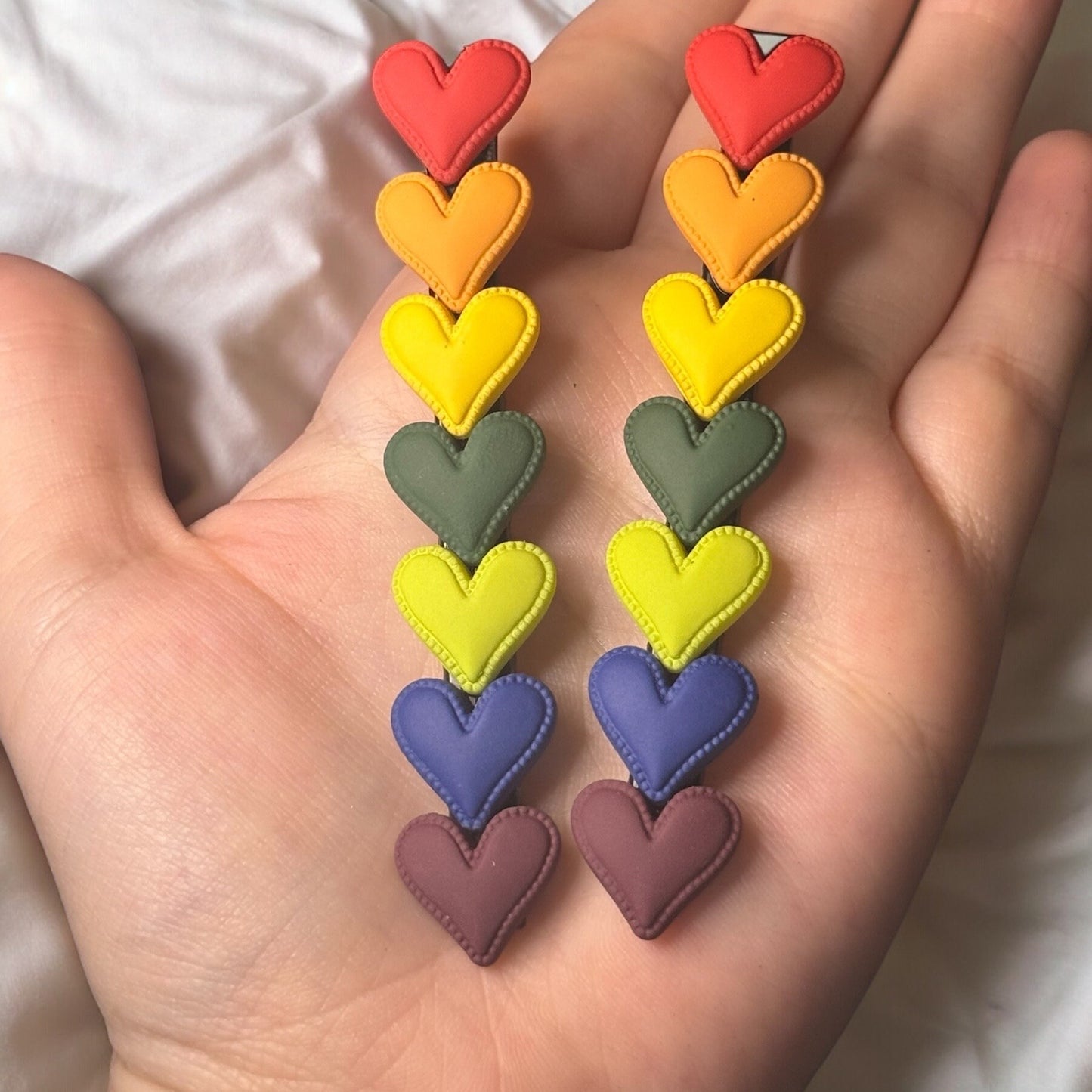 PRIDE HEARTS RAINBOW HAIR BARRETTE