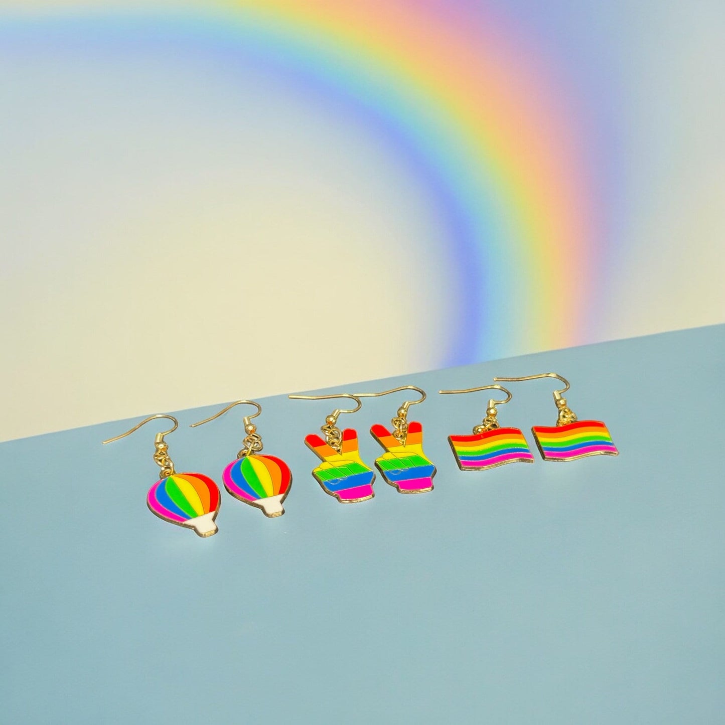 PRIDE RAINBOW DANGLE EARRINGS