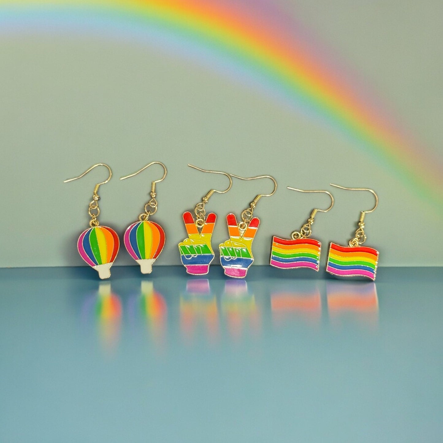 PRIDE RAINBOW DANGLE EARRINGS