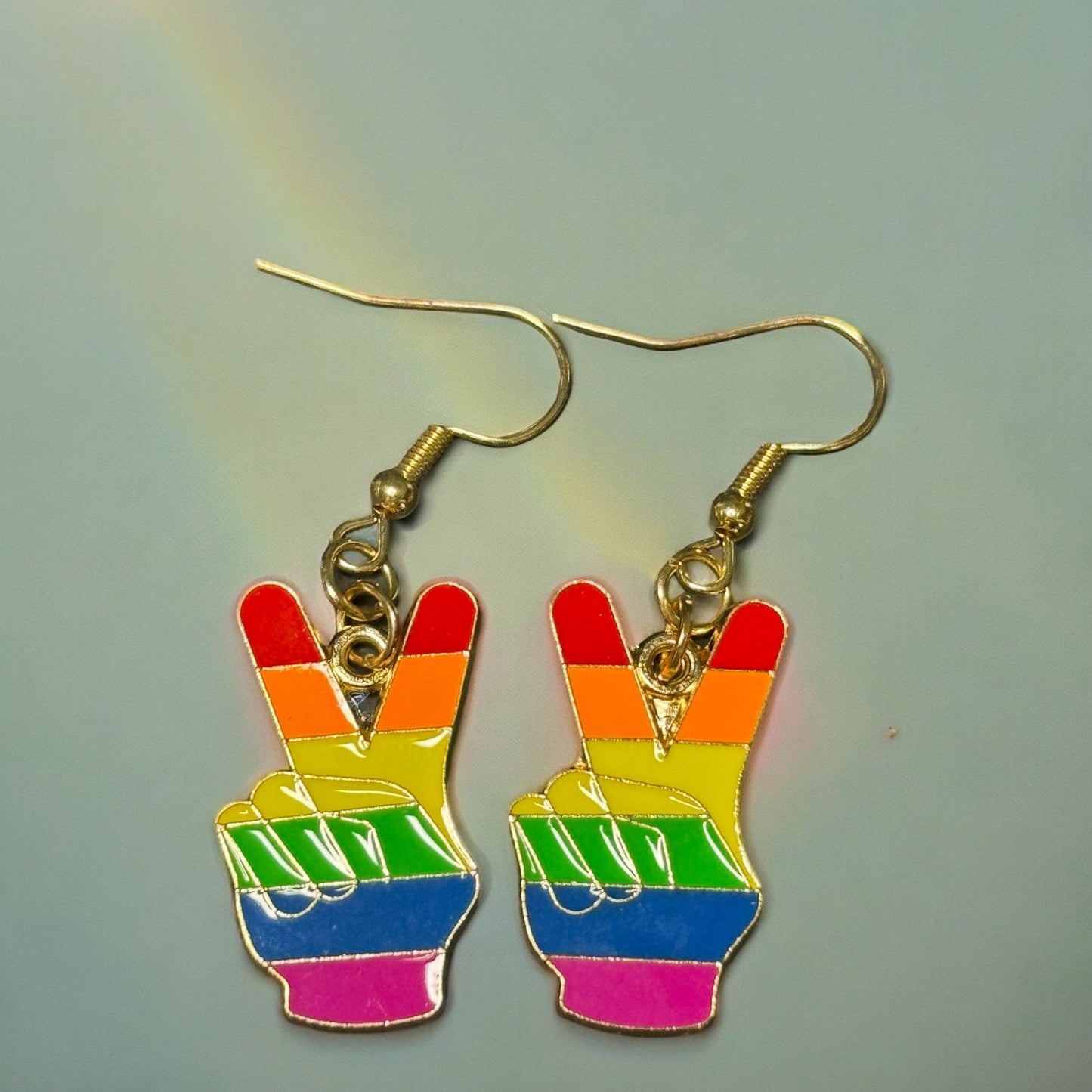 PRIDE RAINBOW DANGLE EARRINGS