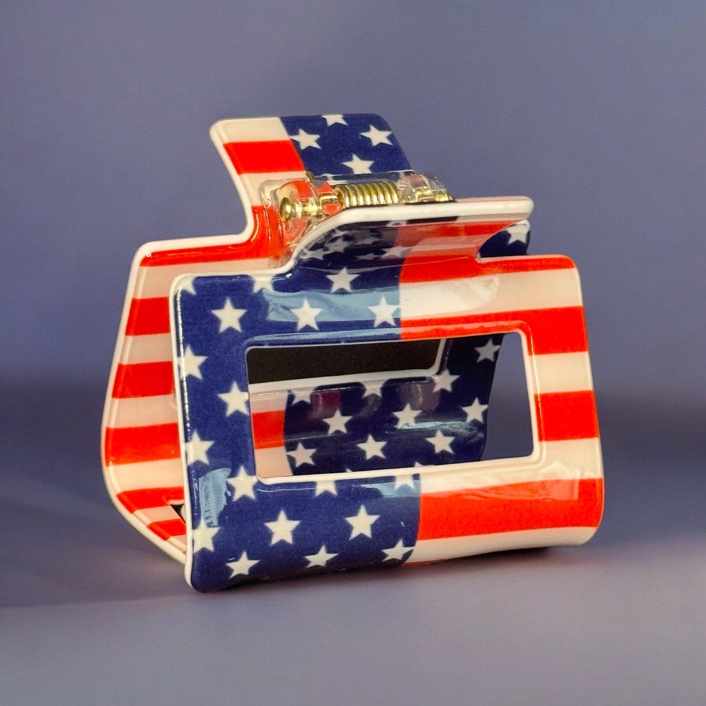 SMALL AMERICAN FLAG CLAW CLIPS